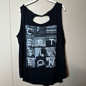 Torrid Black Graphic Tank Top